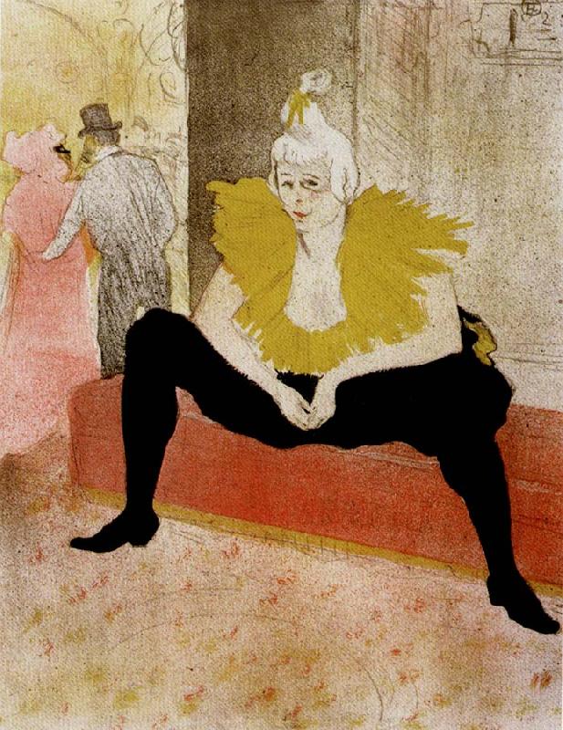 Henri  Toulouse-Lautrec The Seated Clowness France oil painting art